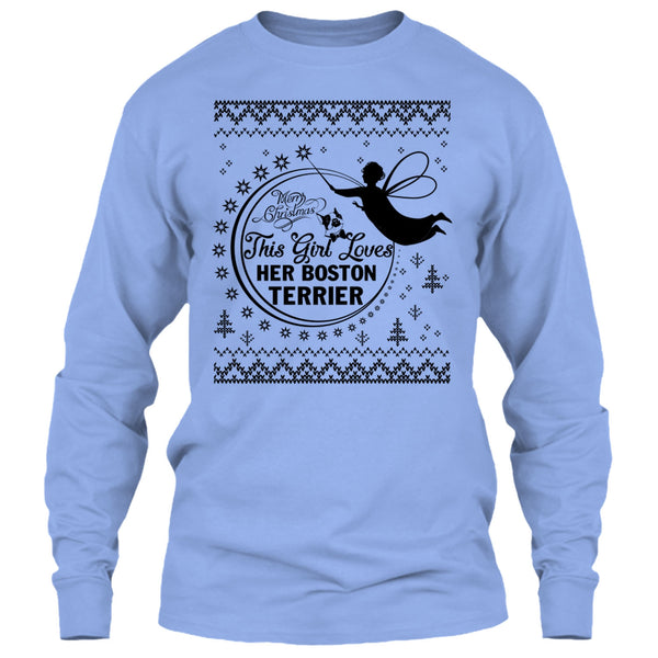 Merry Christmas T Shirt, Coolest Boston Terrier T Shirt