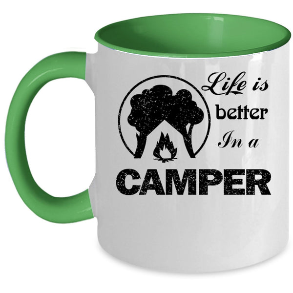 Awesome Camper Coffee Mug, Life Is Better In A Camper Accent Mug