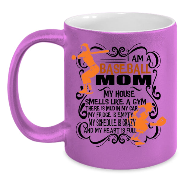Awesome Baseball Mom Coffee Mug, I Am A Baseball Mom Accent Mug