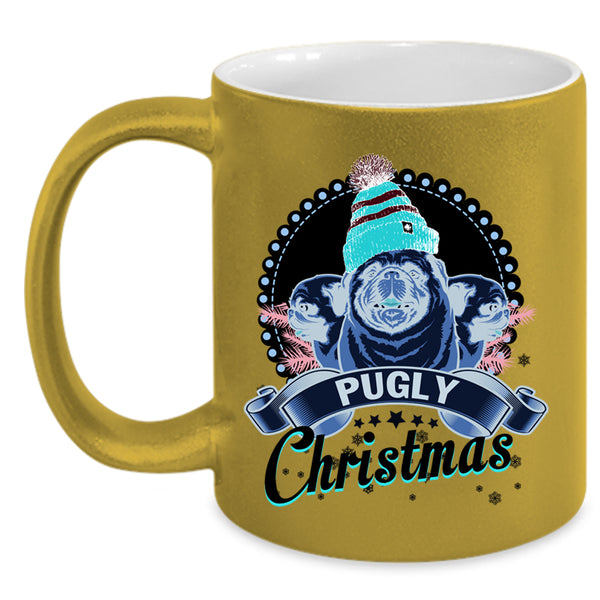 Cute Christmas Coffee Mug, Pugly Christmas Accent Mug