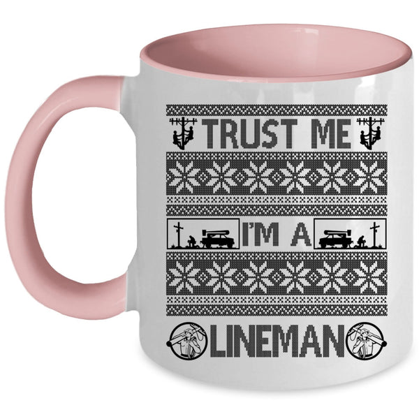 Funny Christmas Coffee Mug, I'm A Lineman Accent Mug