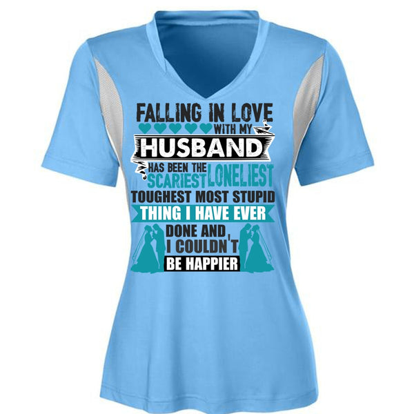 Falling In Love With My Husband T Shirt, I Couldn't Be Happier T Shirt