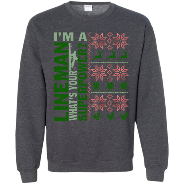 What's Your Superpower? T Shirt, Lineman Merry Christmas Sweatshirt