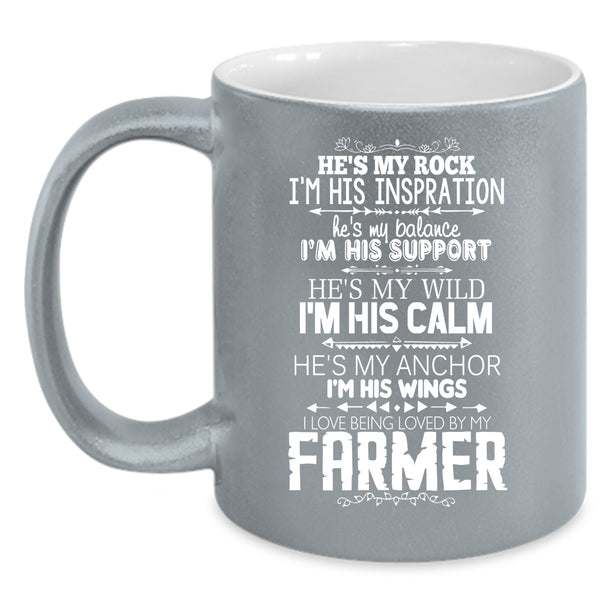 I Love Being Loved By My Farmer Coffee Mug, I Love Farmer Coffee Cup