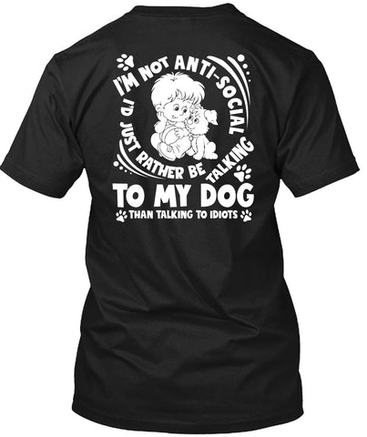 A black t-shirt with the shopify logo