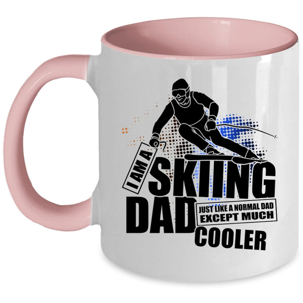 Cool Dad Coffee Mug, I Am A Skiing Dad Accent Mug