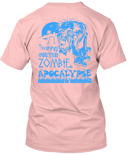 Training For The Zombie Apocalypse T Shirt, Wait For Halloween T Shirt