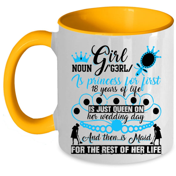 Cute Gift For My Daughter Coffee Mug, Girl Accent Mug