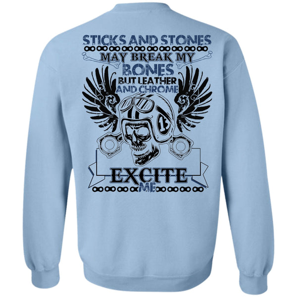 I Love Biker T Shirt, Sticks And Stones Sweatshirt