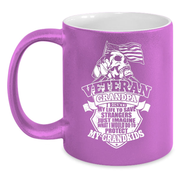 Veteran Grandpa Coffee Mug, I Would Do To Protect My Grandkids Coffee Cup