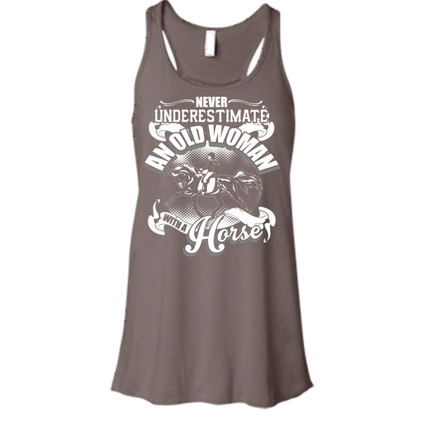Never Underestimate T Shirt, An Old Man With A Horse Tank Top