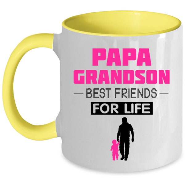 Best Friends For Life Coffee Mug, Papa Grandson Accent Mug