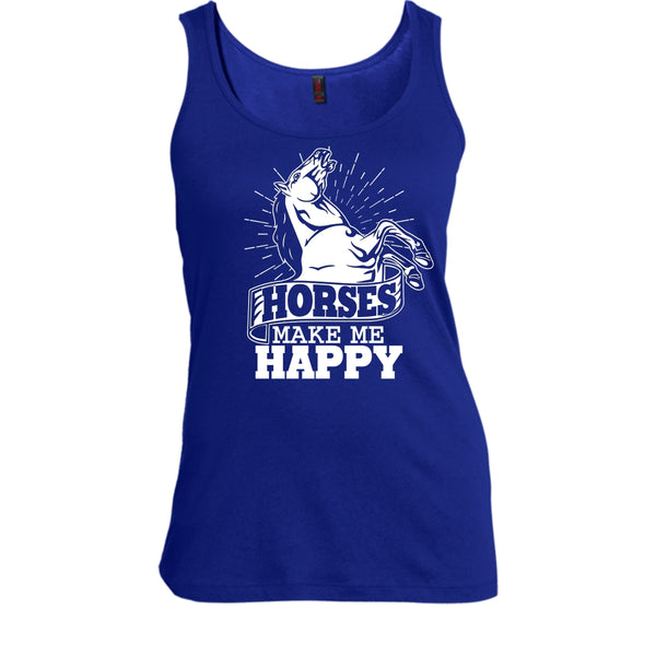 Horses Make Me Happy T Shirt, I Love Horses Tank Top