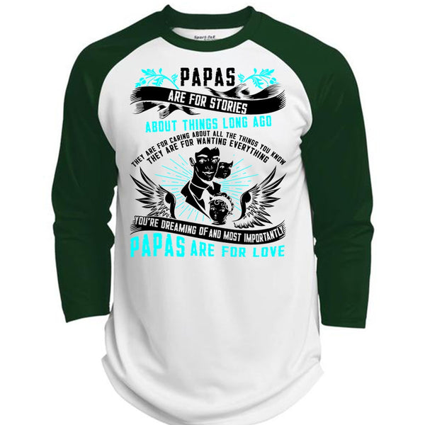 Papas Are For Stories T Shirt, I Love Papa T Shirt, Awesome T-Shirts  (Polyester Game Baseball Jersey)