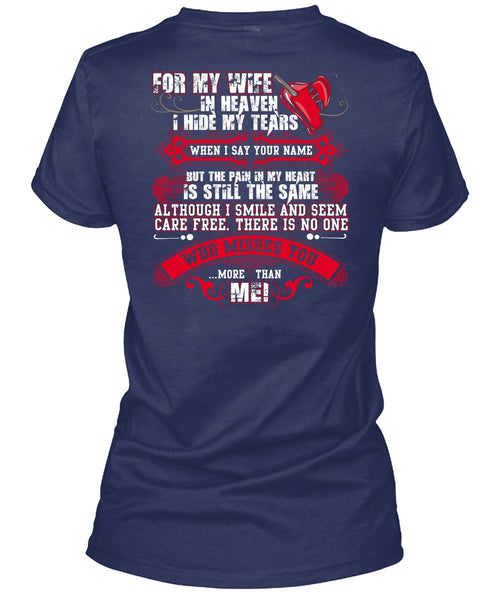For My Wife In Heaven T Shirt, I Love Husband T Shirt