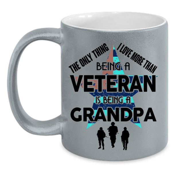 Being A Grandpa Coffee Mug, I Love Being A Veteran Accent Mug