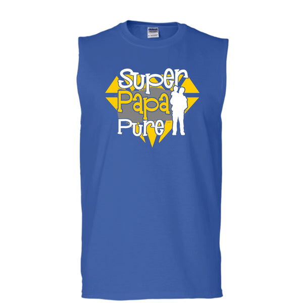 Papa Pure T Shirt, Father's Day Gift Tank Top (Men's Cotton Sleeveless)