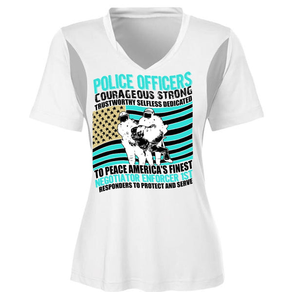 Police Officers Courageous Strong T Shirt, I Love Police T Shirt, Awesome T-Shirts