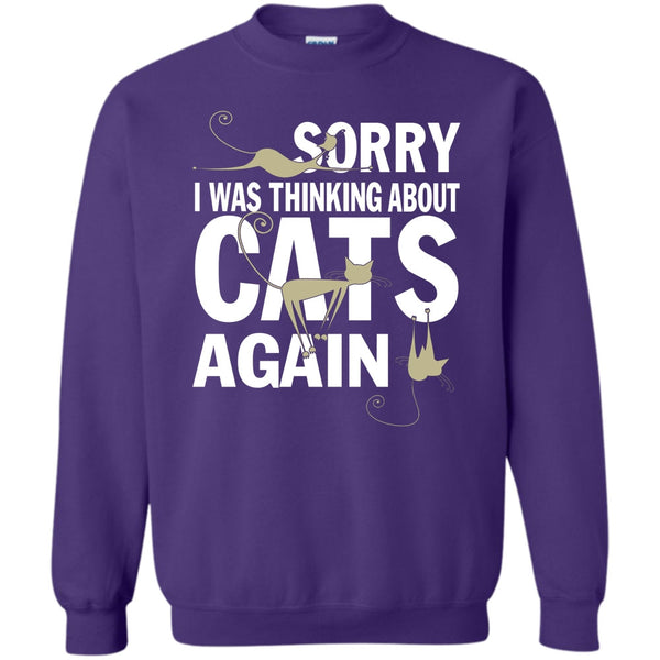 Coolest Cat Lover T Shirt, Think About Cats Sweatshirt