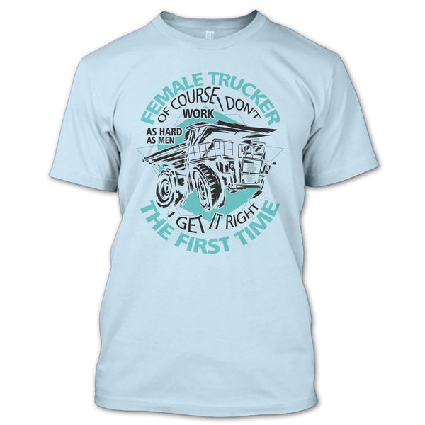 Female Trucker T Shirt, Coolest Female Trucker T Shirt