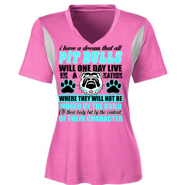 I Have A Dream That All Pit Bulls T Shirt, I Love Pit Bull T Shirt