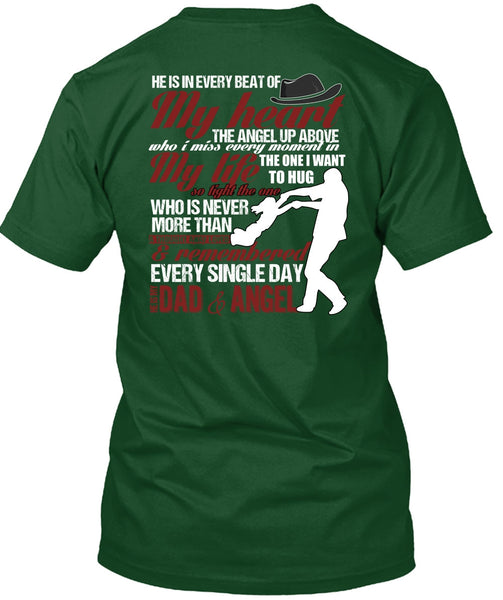 He Is My Dad And Angel T Shirt, My Heart T Shirt