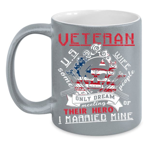 U.S Veteran's Wife Coffee Mug, Awesome Veteran's Wife Coffee Cup