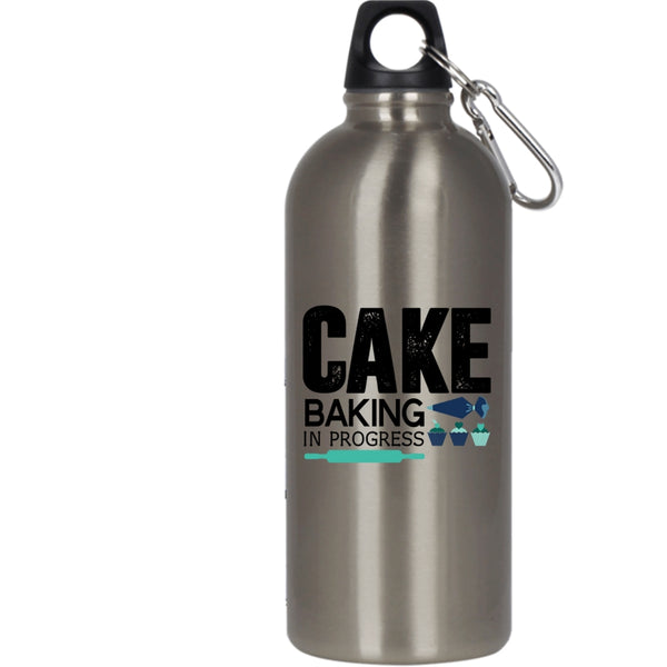 Cake Baking In Progress 20 oz Stainless Steel Bottle,Funny Gift For Chef Outdoor Sports Water Bottle