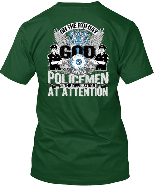 God Created Policemen T Shirt, I Love Police T Shirt