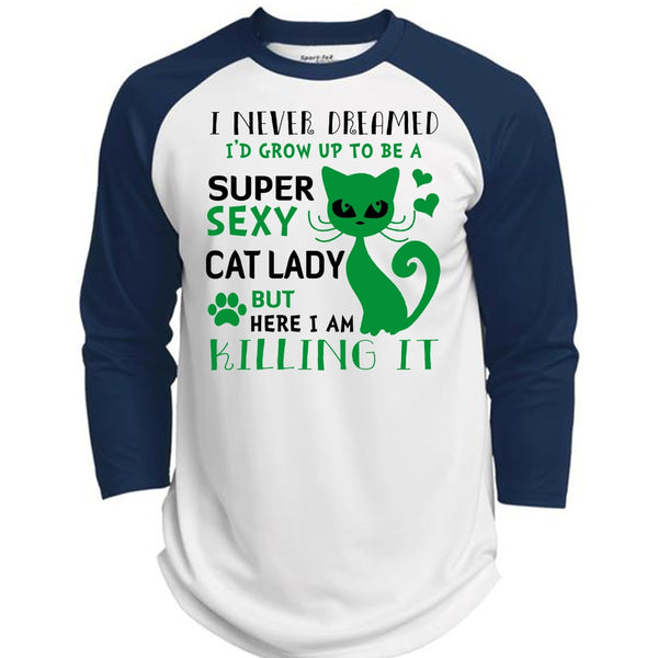 I'd Grow Up To Be A Cat Lady T Shirt, Favorite T Shirt, I Am Killing It T Shirt  (Polyester Game Baseball Jersey)
