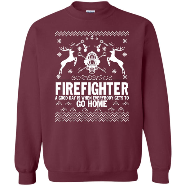 Coolest Firefighter Ever T Shirt, Merry Christmas Gift Sweatshirt