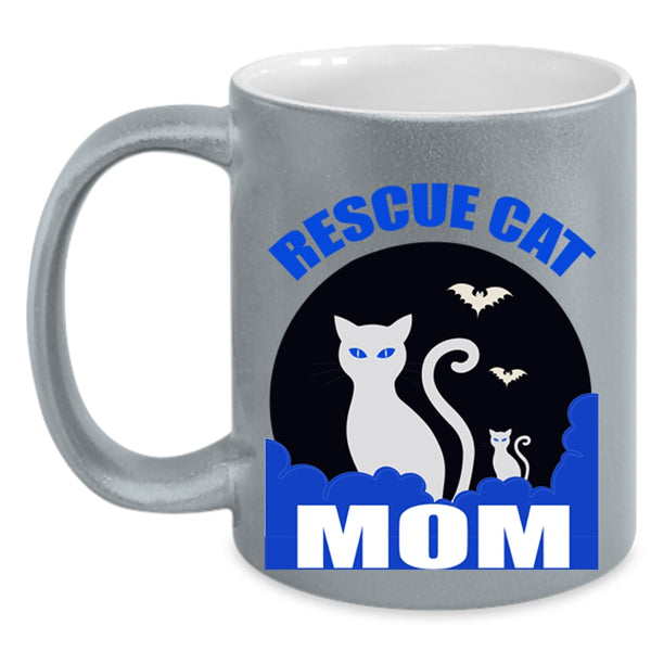 Best Gift For Mom Coffee Mug, Rescue Cat Mom Accent Mug