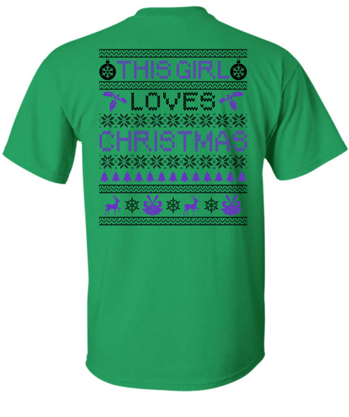 This Girl Loves Christmas T Shirt, Noel Christmas T Shirt