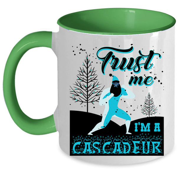 Cute Christmas Coffee Mug, I'm A Cascadeur Accent Mug