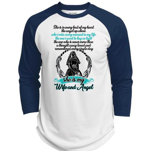 She Is My Wife And Angel T Shirt, I Love Wife T Shirt, Awesome T-Shirts  (Polyester Game Baseball Jersey)