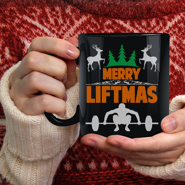 Merry Liftmas Coffee Mug, Merry Little Christmas Coffee Cup