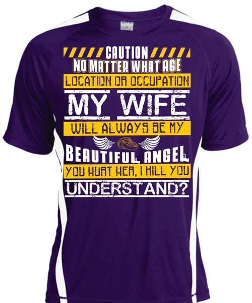 My Wife Will Always Be My Beautiful Angel T Shirt, You Hurt Her T Shirt, Cool Shirt