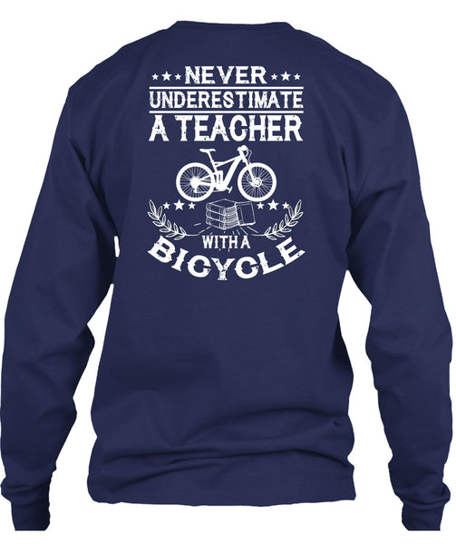 Teacher With A Bicycle T Shirt, Being A Teacher T Shirt