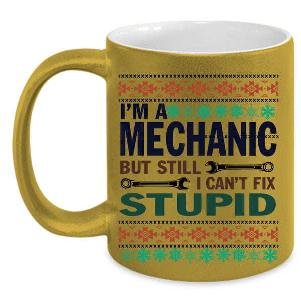 Cute Christmas Coffee Mug, I'm A Mechanic  Accent Mug