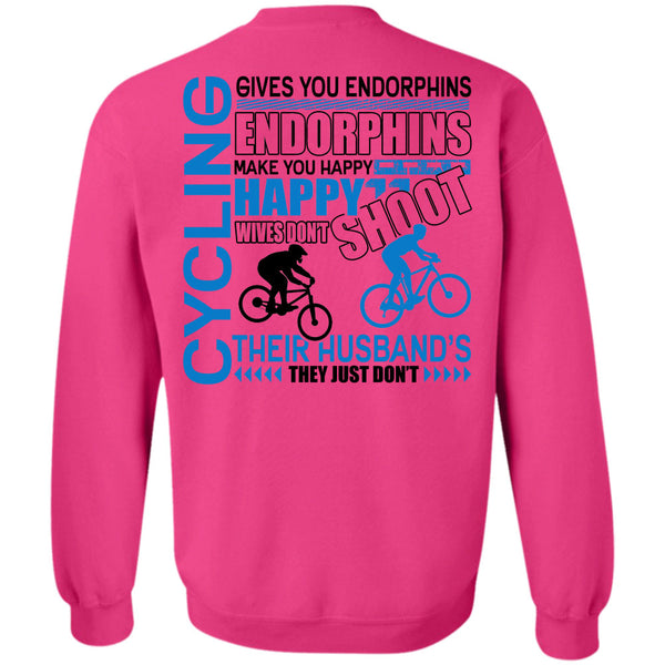 I Love Biking T Shirt, Cycling Gives You Endorphins Sweatshirt