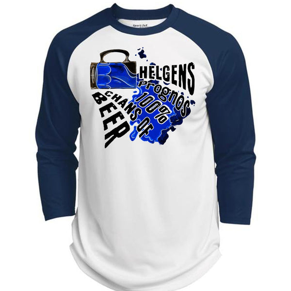 Helgens Prognos 100% Chans Of Beer T Shirt, I Love Beer T Shirt, Awesome T-Shirts  (Polyester Game Baseball Jersey)