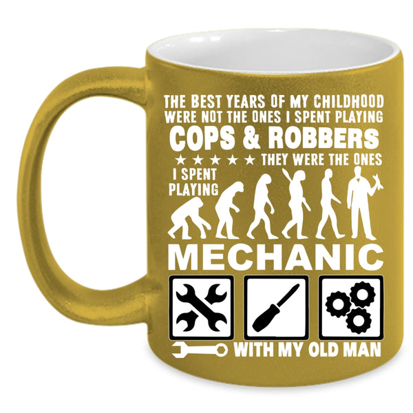 I Spent Playing Mechanic With My Old Man Coffee Mug, Grandpa Coffee Cup