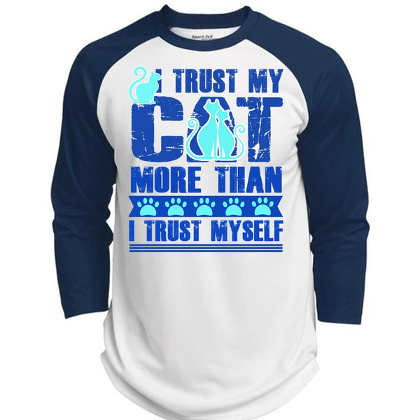 I Trust My Cat More T Shirt, I Love My Cat T Shirt, Awesome T-Shirts  (Polyester Game Baseball Jersey)