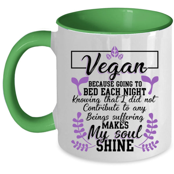 Cute Gift For Vegan Coffee Mug, Vegan Accent Mug