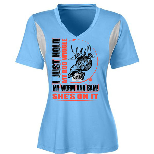 I Just Hold My Rod Wiggle T Shirt, I Love Fishing T Shirt, Awesome T-Shirts