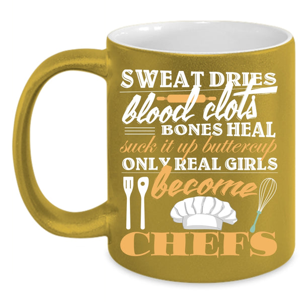 Only Real Girls Become Chefs Coffee Mug, Beautiful Girls Coffee Cup