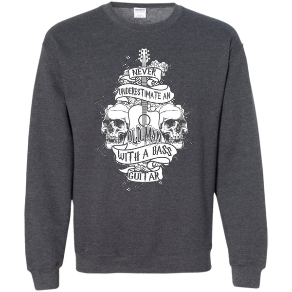 An Old Man With A Bass Guitar T Shirt, Coolest Guitar Player Sweatshirt