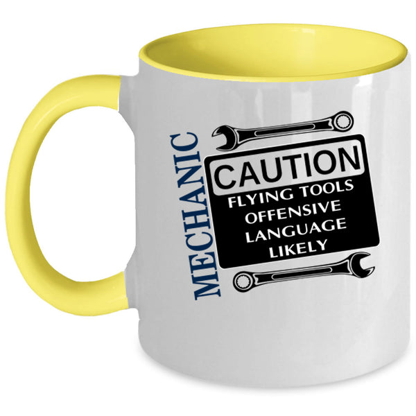 Flying Tools Coffee Mug, Mechanic Accent Mug