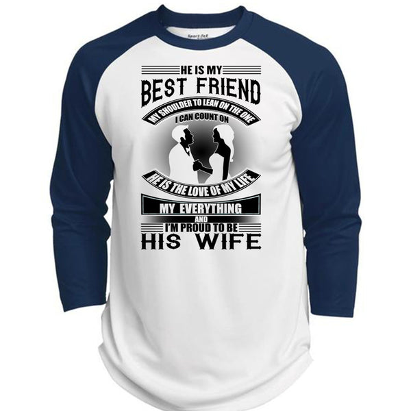 He Is My Best Friend T Shirt, I Love Wife T Shirt, Awesome T-Shirts  (Polyester Game Baseball Jersey)