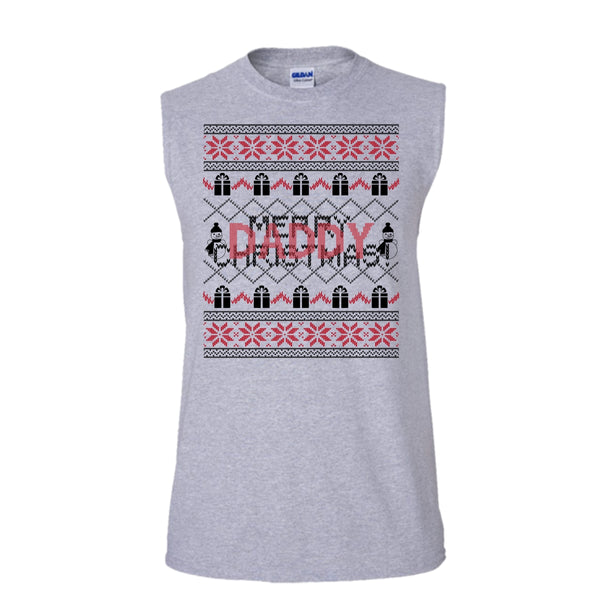 Daddy Merry Christmas T Shirt, Awesome Merry Christmas T Shirt, Awesome t-shirts (Men's Cotton Sleeveless)